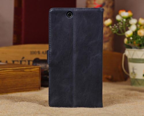 KABB New Arrival Crazy Horse Grain Leather Folio Wallet Case With Stand for Sony Xperia Z Ultra L39h(with Card Slots &amp; Money Pocket) 4 color (Black)