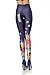 Amour - Women Rock X-ray Skeleton Bone Skull Leggings Tights Black (Regular Size, Russian Magic diamond Tetris)