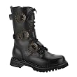 Black Leather MENS SIZING Combat Boots Gothic Steampunk Boots Hardware