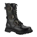 Black Leather MENS SIZING Combat Boots Gothic Steampunk Boots Hardware