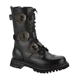 Black Leather MENS SIZING Combat Boots Gothic Steampunk Boots Hardware