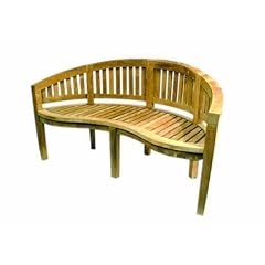 Ambientehome 62777 2er Bananen Bank, ca. 120 cm breit, Teak