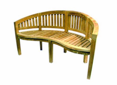 Ambientehome 62777 2er Bananen Bank, ca. 120 cm breit, Teak