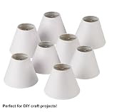 Kathy Ireland Set of 8 White Paper Shades 3x6x4.5 (Clip-On)