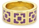 Trina Turk "Palm Springs Block Classics" Enamel Brick Purple Ring, Size 7