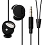 Cuffie Intrauricolari Stressless per Iphone/Ipod, Spinotto tipo 3,5mm jack e filo rivestito in tessuto da 1,2m - (NERO)
