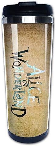 SAXON Unisex Cool Alice In Wonderland Letter Stainless Steel Vacuum Mug