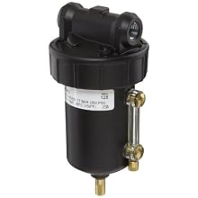 Alemite 5604-2 Moisture Separator, Moisture Separator, 5 oz Capacity, 40 CFM, Manual Drain, 1/4" (NPTF) Inlet, 1/4" (NPTF) Outlet, 1/4" NPTF