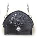 Gravestone Shoulder Bag with Skull & Bones in Leather