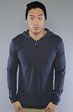 All Day The Henley Layering Hoody in Navy Heather,Sweatshirts for Men, Large,Navy