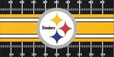 Pittsburgh Steelers Black Yard Lines Center Logo Beach Towel