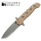 Columbia River Folding Knife Serrated Special Forces Tactical Desert