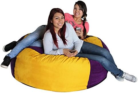 koze fom Shredded Foam Bean Bag 50-inch Gold and Purple