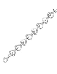 Diamond Heart Fashion Bracelet 1/5ctw