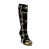 Women's Arena-2012, 4 1/2" Heel 5 Buckle Strap Carnival Platform Knee Boot