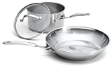Simply Calphalon Stainless 10 Inch Omelette and 2 Quart Covered Sauce Pan