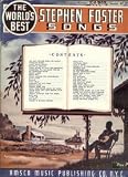 the World's Best Stephen Foster Songs [The World's Best Music Series No. 20]