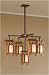 Cherry Tree Design L117-5-S-C Cherry Kyoto Asian Themed 5 Light Down Lighting Chandelier from the Kyoto Collection