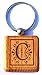 Monogrammed Wood Key Chain (Letter C)
