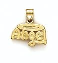 14K 'Angel' W/Halo Pendant - GH14926