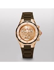 MICHELE Tahitian Jelly Bean Rose Gold Tone, Brown Dial