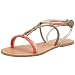 Pink Studio Women's Nutshell Leather Sandal,Natural,7 M