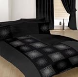 Starburst Black Double Duvet Cover Set