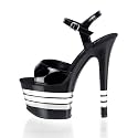 PLEASER Sky Sky-309 Sky 309 Womens Shoes Black/Clear Lined Heels Platforms Sexy Dancer Exotic Sandals pleaser SKY309LN/B/M
