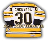 Gerry Cheevers Boston Bruins Autographed/Hand Signed Retro Stanley Cup Era Jersey