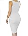 Newfits Womens Striped Zig Zag Scoop Neck Chevron Print Tank Maxi Long Dress (M, Pink)