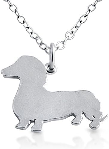 925 Sterling Silver Dachshund "Wiener Dog" Pendant Necklace (0 Inches)