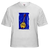 Gibson A-9 Mandolin White T-Shirt Art White T-Shirt by CafePress