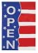 Patriotic Open House Applique Flag