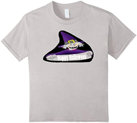 Kids Happy Halloween Witch Laughing Mens Women Kids Funny Shirt 10 Silver