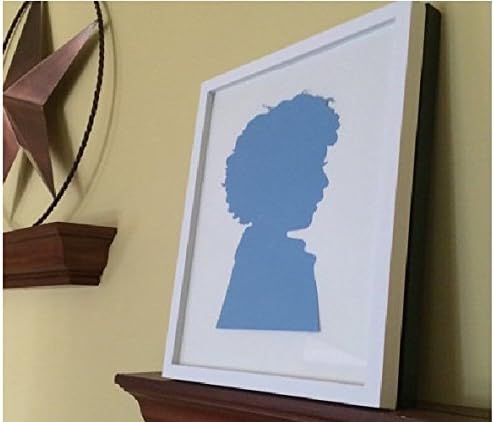 14 x 17" Framed Paper Cutting Silhouette Personalized Gift Ideas Custom Cameo