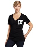 DC Junior's Layla V-Neck T-Shirt,Black,X-Large