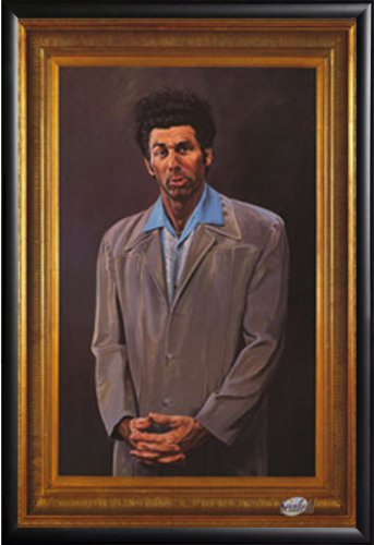 Framed Pyramid Seinfeld Kramer 24x36 TV Wall Poster in Matte Black Finish Wood Frame