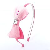 Pink / Children/Toddler/Teenager/Girl Bow Shaped with imitative gems headband/Alice Band / Handmade (6195-1)