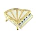 14K White Gold Fancy White Piano Jeweled Box