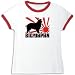 T-Shirt Ringer Woman White  My Border Collie Is Big In Japan  Dog