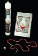 Confirmation Gift Set - CNB Candle, Keepsake, Rosary, New Testament, Pin - SPANISH