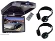 Pyle Great DVD/Headphone Package for Car/Truck/SUV -- PLRD92 9" Flip Down Monitor & DVD Player With Wireless FM Modulator/IR Transmitter + Pair of PLVWH5 Wireless IR Mobile Video Stereo Headphones