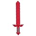 8 Bit Pixelated Foam Red Lava Sword Toy 30