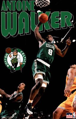 Antoine Walker (Dunking) Sports Poster Print - 24x36 custom fit with RichAndFramous Black 24 inch Poster Hangers