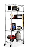 Five Tier NSF Shelving Rack in Chrome