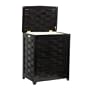 Oceanstar RHV0103MH Rectangular Veneer Laundry Wood Hamper with Interior Bag, Mahogany Finished