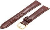 Hadley-Roma Men's MS2007RR-190 19-mm Tan Genuine Alligator Leather Watch Strap