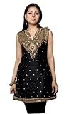 IMAGE OF Silk Cotton Stones and sequins work Ladies Tunic Top Party wear