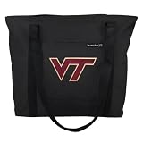 VT Virginia Tech Hokies Logo Tote Bag College NCAA Tote Bags Father's Day Gift Fathers Gifts for Dad for Travel, Baby, Diapers, or Beach Gifts and Gift Ideas for Man Men Him Her Women Ladies or College Students OFFICIAL NCAA MERCHANDISE