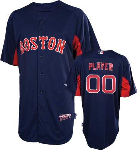 MLB Men's Boston Red Sox Authentic Coolbase Jersey Personalized (Navy/Scarlet, 52/XX-Large)